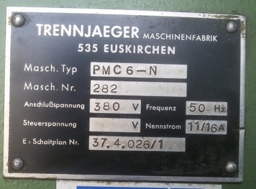 Circular saw - for aluminium, plastic, wood TRENNJÄGER PMC 6 N photo on Industry-Pilot