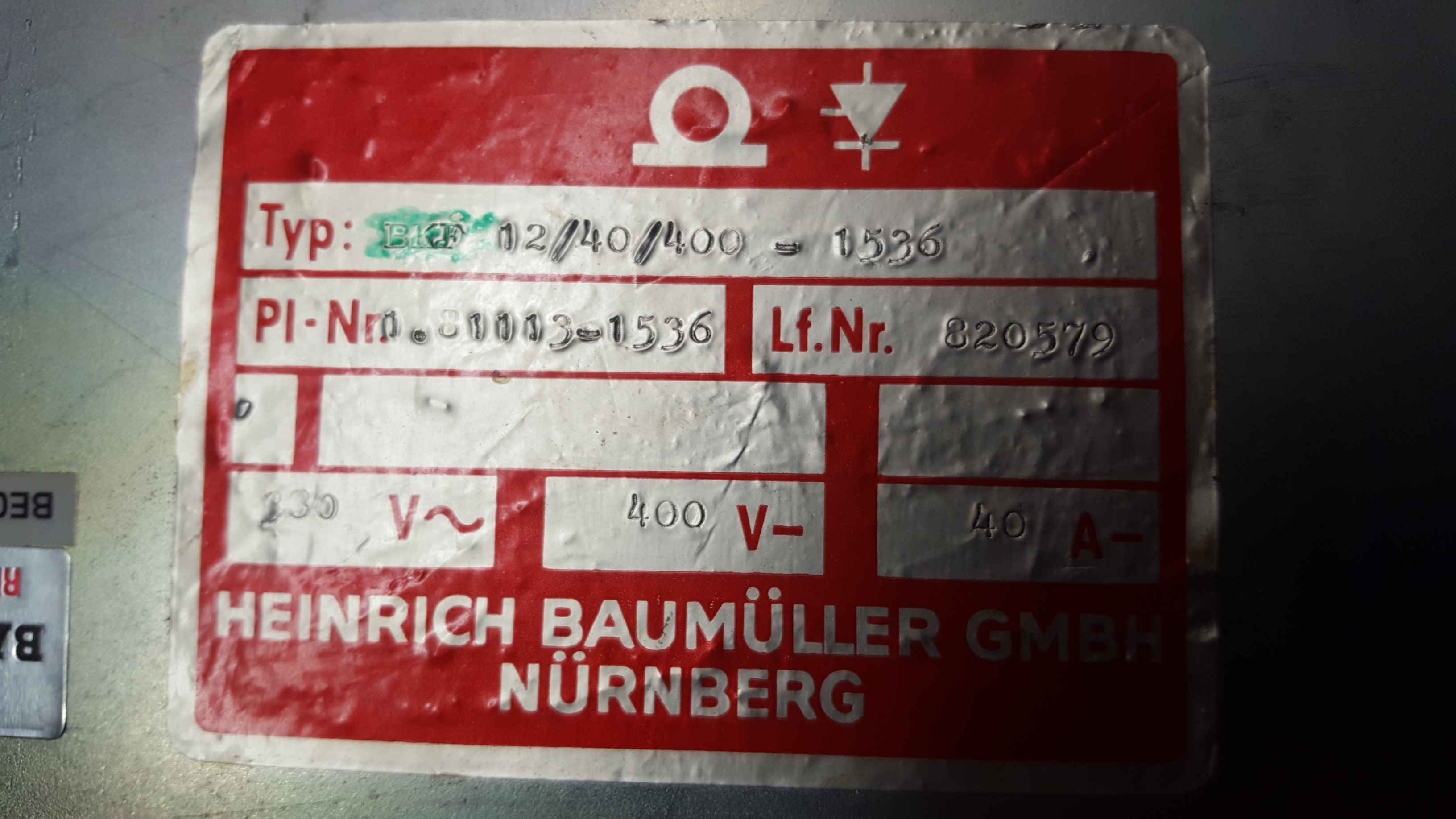 Baumüller Gleichrichter, Spindel-Servo-Modul used buy P0102203