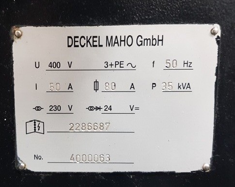 Фрезерный станок - горизонт. DECKEL-MAHO DMU 50H фото на Industry-Pilot