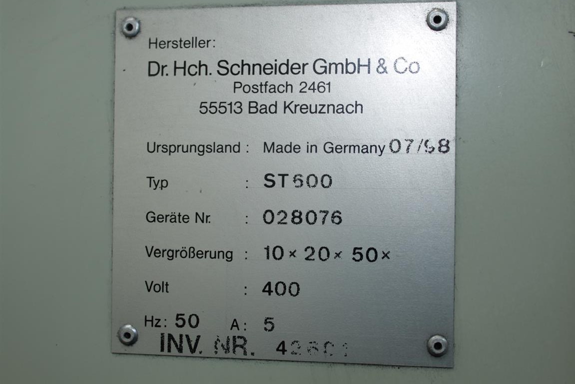 Проектор для контроля профиля DR.HEINRICH SCHNEIDER ST 600 фото на Industry-Pilot