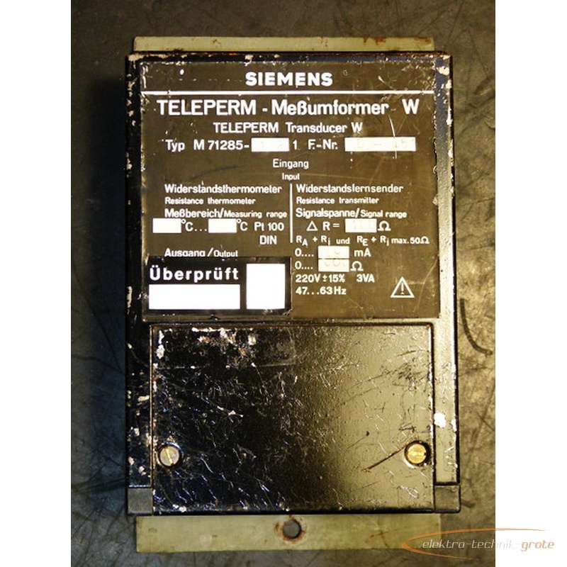 Серводвигатель Siemens M71285-112 Teleperm Transducer W фото на Industry-Pilot