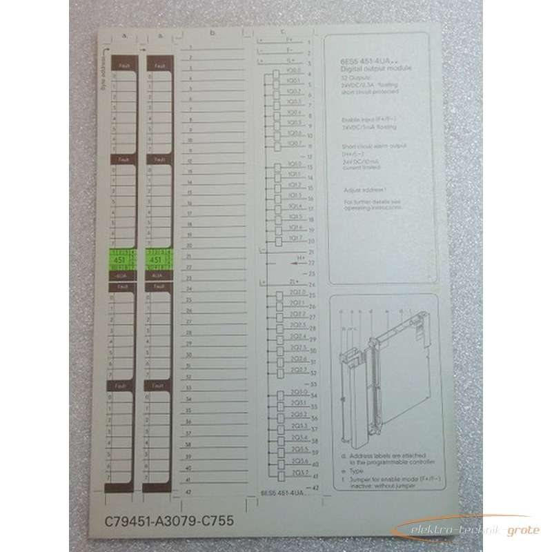 Серводвигатель Siemens C79451-A3079-C755 Bezeichnungsetikett für 6ES5451-4UA фото на Industry-Pilot