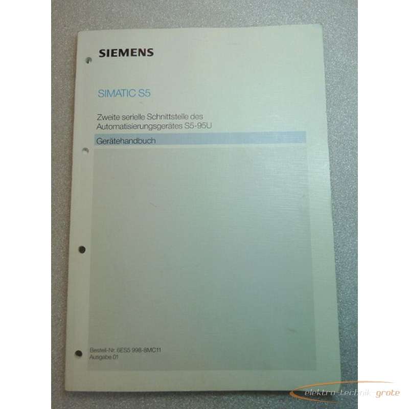 Серводвигатель Siemens 6ES5998-8MC11 Handbuch фото на Industry-Pilot