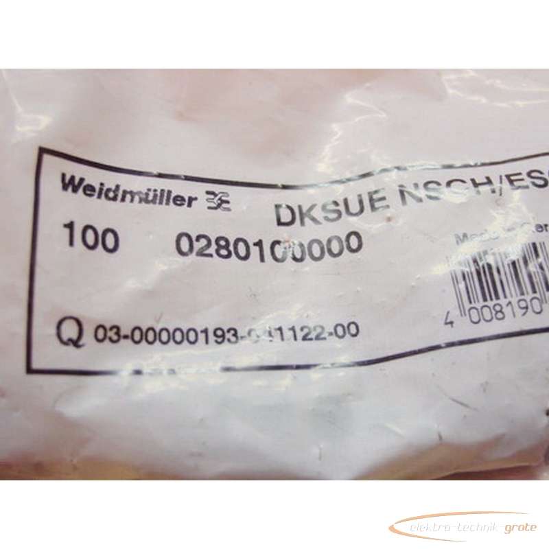 Weidmüller WeidmÜller Druckstück 0280100000 = VPE100 Bilder auf Industry-Pilot