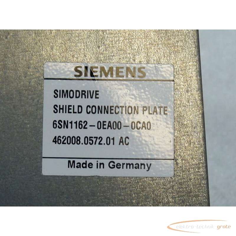 Module Siemens 6SN1162-0EA00-0CA0 Schirmanschlußblech 462008.0572.01 AC Shield Connection Plate für interne Entwärmung breite 150 mm photo on Industry-Pilot