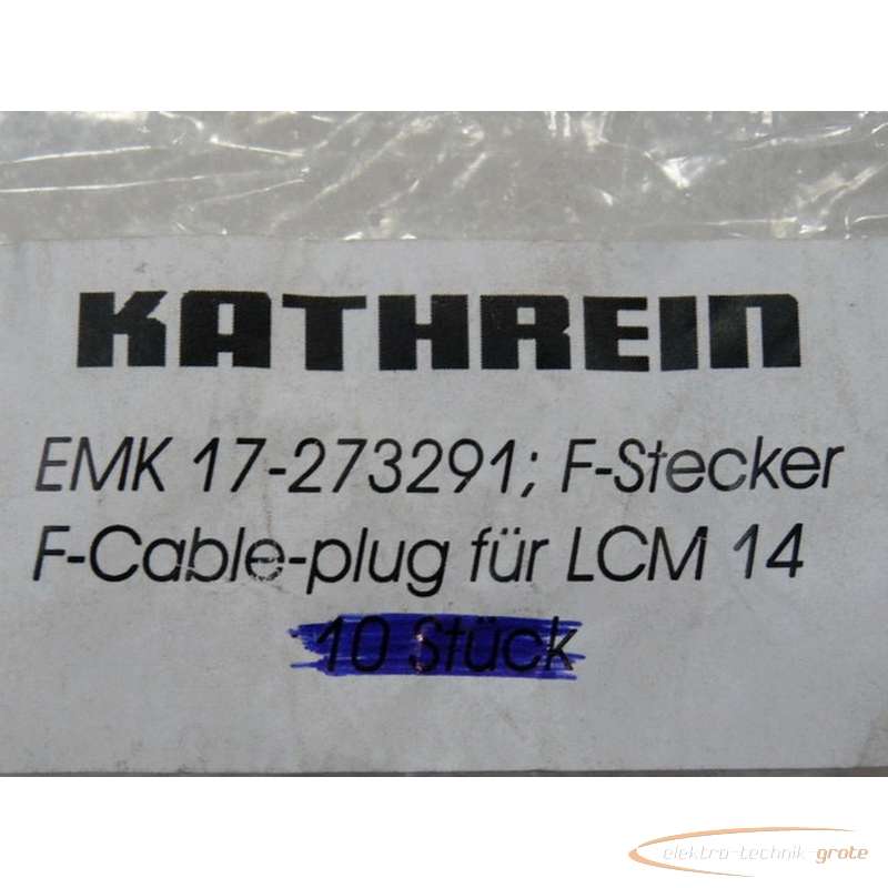 Plug Kathrein EMK 17-273291 F -F - cable plug für LCM 14 - ungebraucht - photo on Industry-Pilot