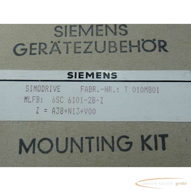 Серводвигатель Siemens 6SC6101-2B-Z Simodrive Mounting Kit Gerätezubehör - без эксплуатации - in geöffneter OVP 19247-B151 фото на Industry-Pilot