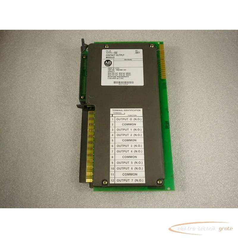 Allen Bradley Allen Bradley 1771-OZ Contact Output Module REV. D01 الصورة على Industry-Pilot