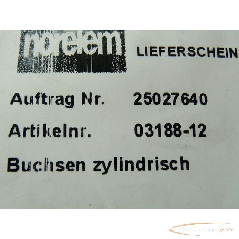  Norelem Zylindrische Buchse 03188-12 Außendurchmesser 23,5 mm Höhe 13 mm Innendurchmesser 12 mm - ungebraucht - in geöffneter OVP VPE = 2 Stck الصورة على Industry-Pilot