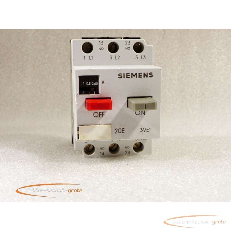 Siemens 3VE1020-2F0,63 - 1 A - 12 A  бу P0135657