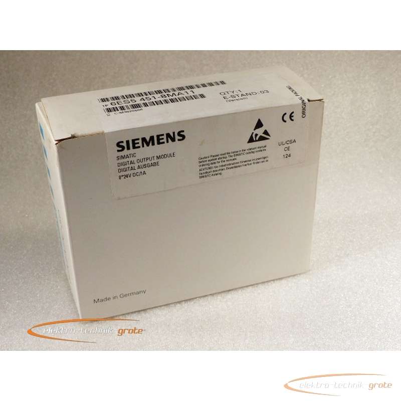 Серводвигатель Siemens 6ES5451-8MA11 Digitalausgabe E-Stand 03 -без эксплуатации- фото на Industry-Pilot