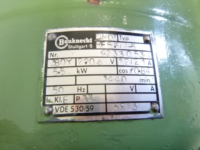 Трехфазный сервомотор BAUKNECHT RF 5.5/4-5( RF5.5/4-5 ) Wellendurchmesser: Ø 32 mm Ersatzteil u.a. für Fräsmaschine FRITZ WERNER FV1 ! gebraucht ! фото на Industry-Pilot