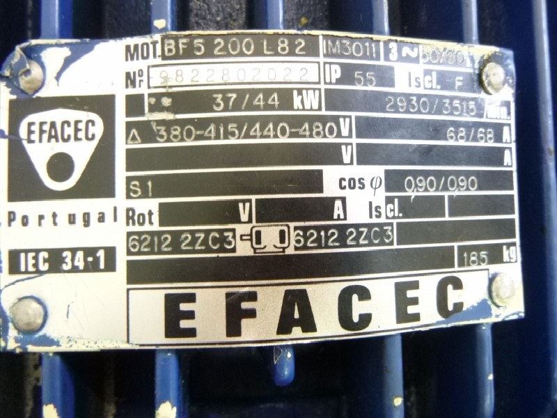 Three-phase servo motor EFACEC BF5 200 L82 ( BF5200L82 ) Wellendurchmesser: Ø 55 mm gebraucht ! photo on Industry-Pilot