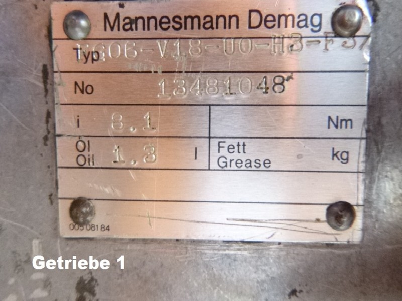 محرك ناقل الحركة MANNESMANN DEMAG FG06-V18-UO-H3-F37 الصورة على Industry-Pilot