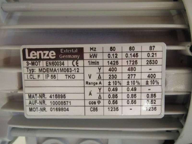 Gear motor LENZE GKS04-3EHAR-063C12 mit Steuerung (MOTEC 8200) aber Eingabegerät erforderlich! Neu ! photo on Industry-Pilot