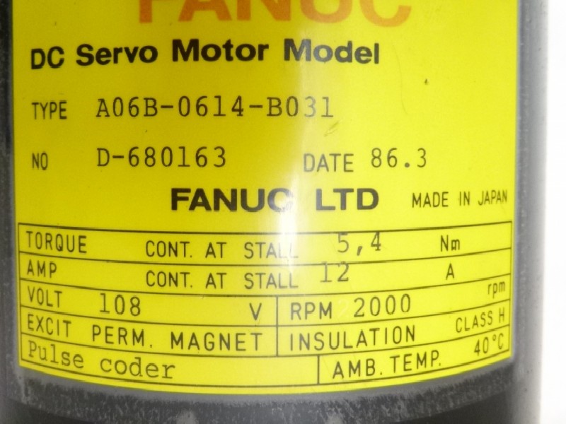 Servo motor FANUC A06B-0614-B031 108 V gebraucht, ungetestet ! photo on Industry-Pilot