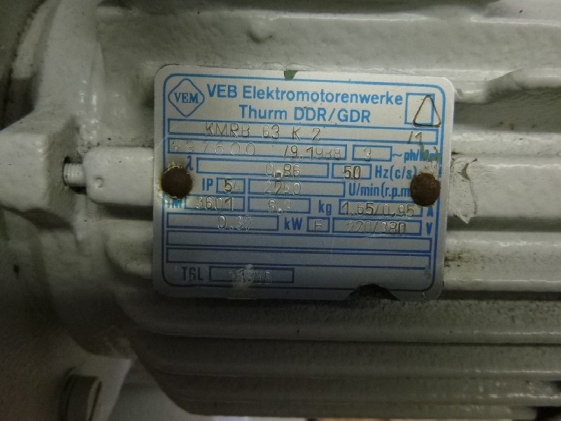 DC motor VEM MFD 60.1-F 03 (MFD60.1-F03)   TGL 39434 (TGL39434)   Used! photo on Industry-Pilot