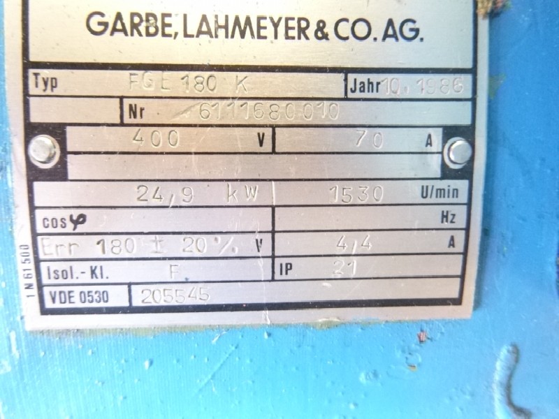 DC motor GARBE, LAHMEYER & CO.   FGL 180 K  unused! photo on Industry-Pilot