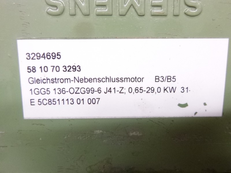 DC motor SIEMENS 1GG5136-0ZG99-6JU1-Z Bremse: EBD 8 M gebraucht ! photo on Industry-Pilot