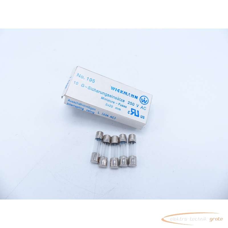 Fuse  Wickmann 10 A 10 G - seinsätze 5 x 20 mm VPE 5 Stk ungebraucht!  photo on Industry-Pilot