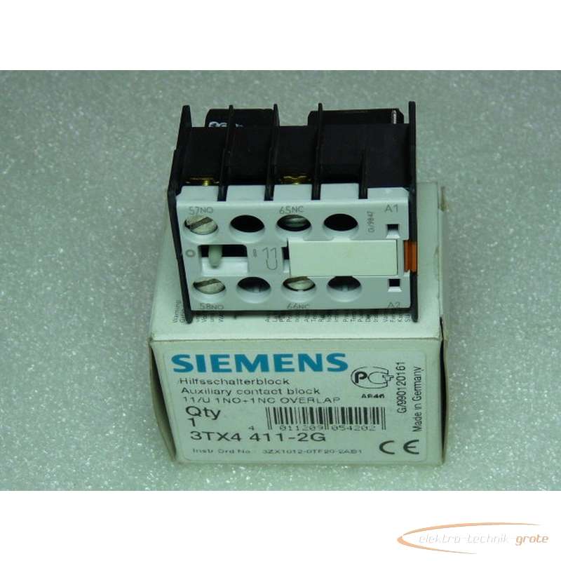 Auxiliary contact block Siemens 3TX4411-2G- ungebraucht! - photo on Industry-Pilot