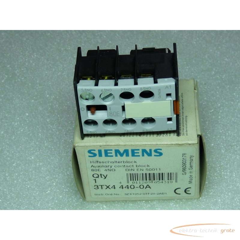 Auxiliary contact block Siemens 3TX4440-0A- ungebraucht! - photo on Industry-Pilot