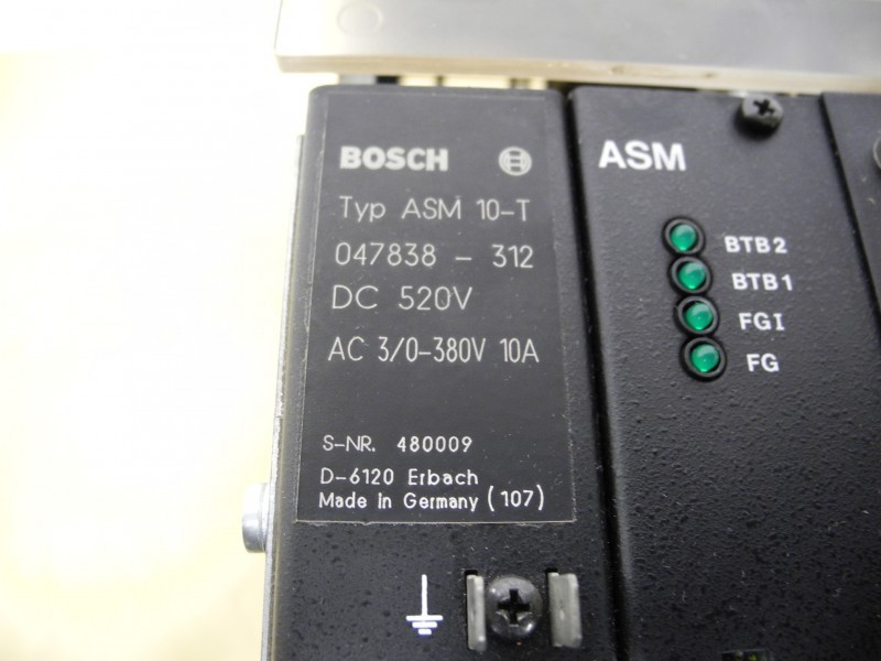 Частотный преобразователь  Bosch ASM 10-T 47838-312 DC 520V AC3/0-380V 10A Servodrive фото на Industry-Pilot