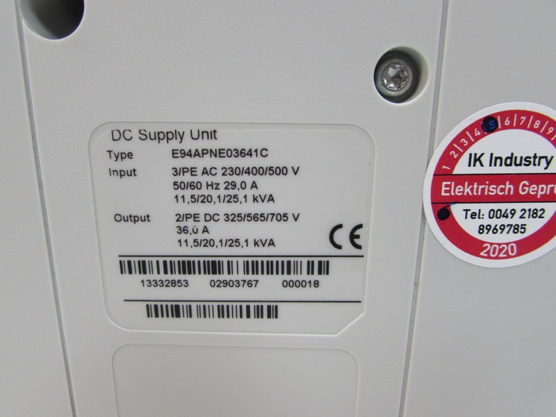 Частотный преобразователь  Lenze DC Supply E94APNE03641 E94APNE03641C TESTED Top Zustand фото на Industry-Pilot