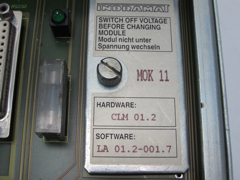   Indramat CLM 01.2 AC Servo Controller Software LA 01.2-001.7 Top Zustand الصورة على Industry-Pilot