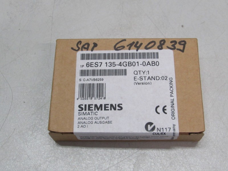 Module  Siemens 6ES7 135-4GB01-0AB0 Analog Output Modul 2 AO I Unbenutzt OVP photo on Industry-Pilot