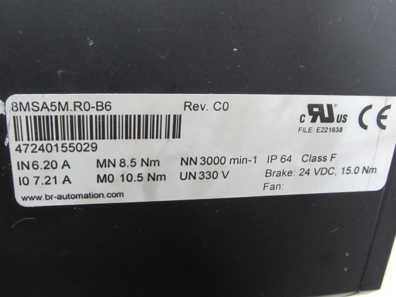   B&R Automation Servomotor 8MSA5M.R0-B6 max 3000 Unbenutzt UNUSED الصورة على Industry-Pilot