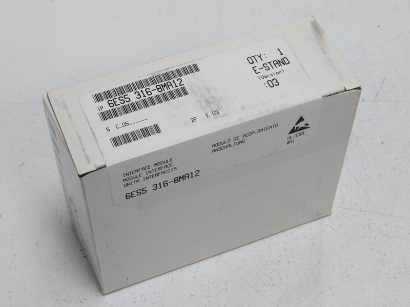 Module  Siemens 6ES5 316-8MA12 INTERFACE Module E-St. 03 unused OVP photo on Industry-Pilot