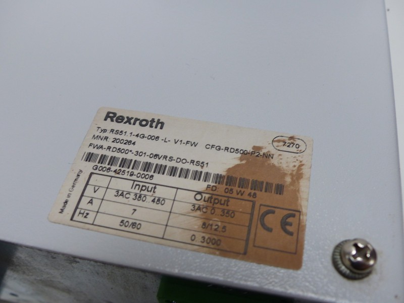 Частотный преобразователь  Rexroth REFU RS51.1-4G-006-L-V1-FW CFG-RD500-P2-NN MNR: 200264 Drive Top Zustand фото на Industry-Pilot