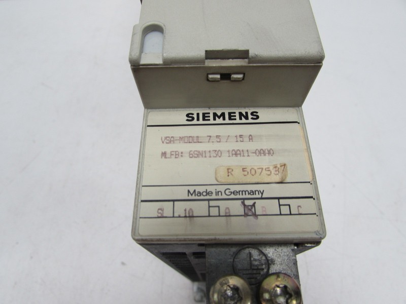 Module Siemens Simodrive VSA Modul 7,5/15A 6SN1130-1AA11-0AA0 Version B TESTED photo on Industry-Pilot