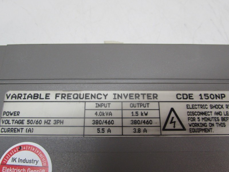 Frequency converter Control Techniques CDE 150NP Frequenzumrichter 1,5kW 400V 3,8A Top Zustand photo on Industry-Pilot