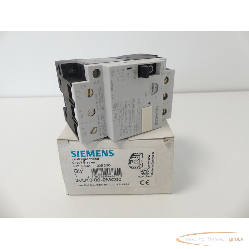 قاطع-الدائرة Siemens 3VU1300-2MC00 Leistungsschalter ungebraucht! الصورة على Industry-Pilot