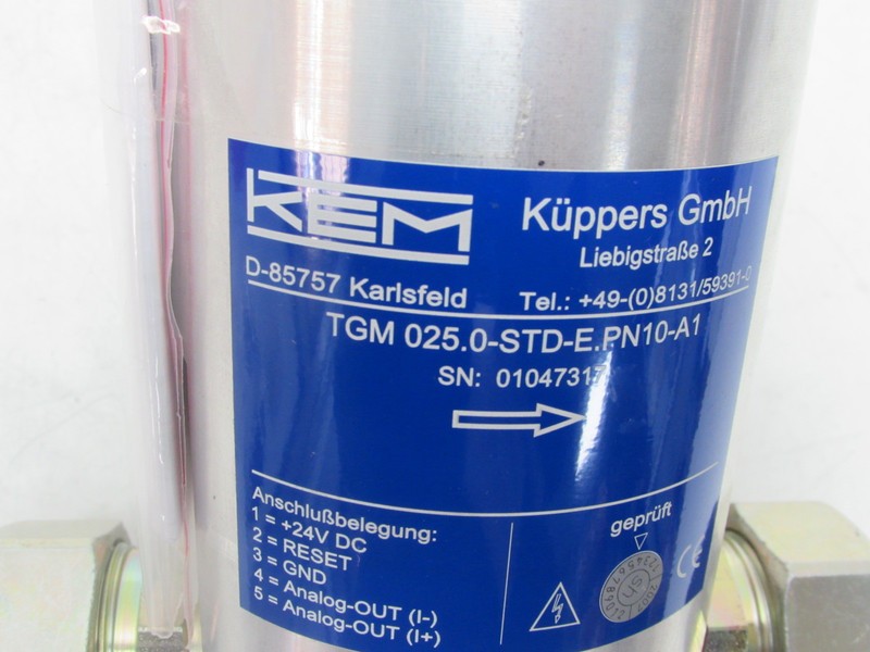 Сенсор KEM Küppers GmbH TGM 025.0-STD-E.PN10-A1 Massenmesser unbenutzt UNUSED фото на Industry-Pilot