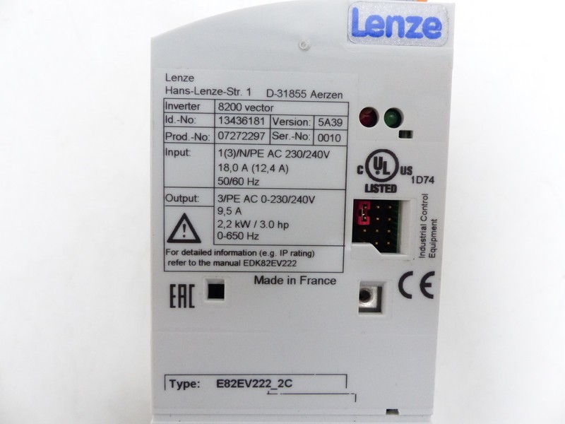 used Lenze 8200 Vector  E82EV251_2C E82EV251K2C Frequenzumrichter 