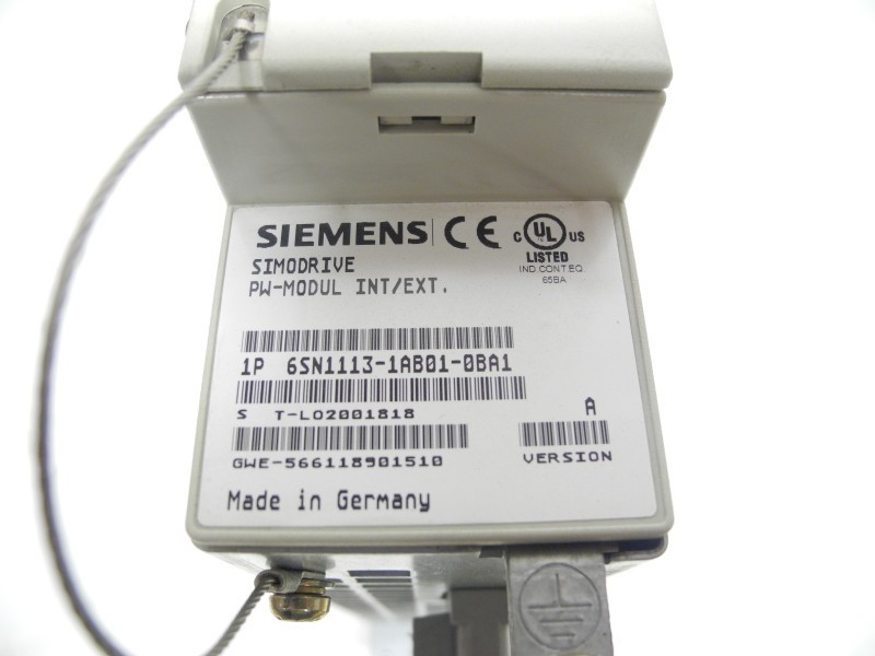 Модуль Siemens Simodrive PW-Modul INT/EXT 6SN1113-1AB01-0BA1 Version A Top Zustand фото на Industry-Pilot