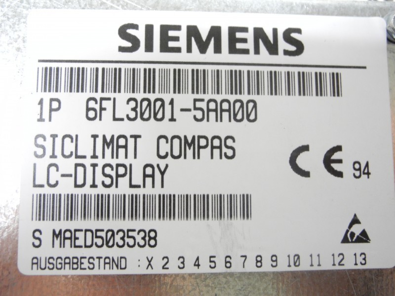 Control panel Siemens Siclimat Compas 6FL3001-5AA00  LC-Display unbenutzt OVP photo on Industry-Pilot