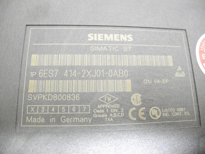 Частотный преобразователь Siemens 6ES7414-2XJ01-0AB0 6ES7 414-2XJ01-0AB0 CPU 414-2DP E-St 03 NEUWERTIG фото на Industry-Pilot