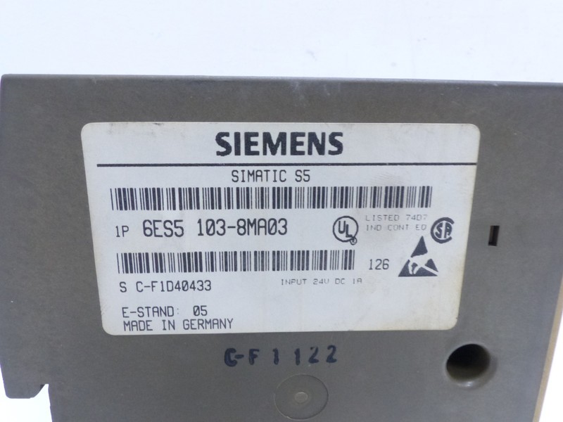 Частотный преобразователь Siemens Simatic S5-100U 6ES5 103-8MA03 6ES5103-8MA03 фото на Industry-Pilot