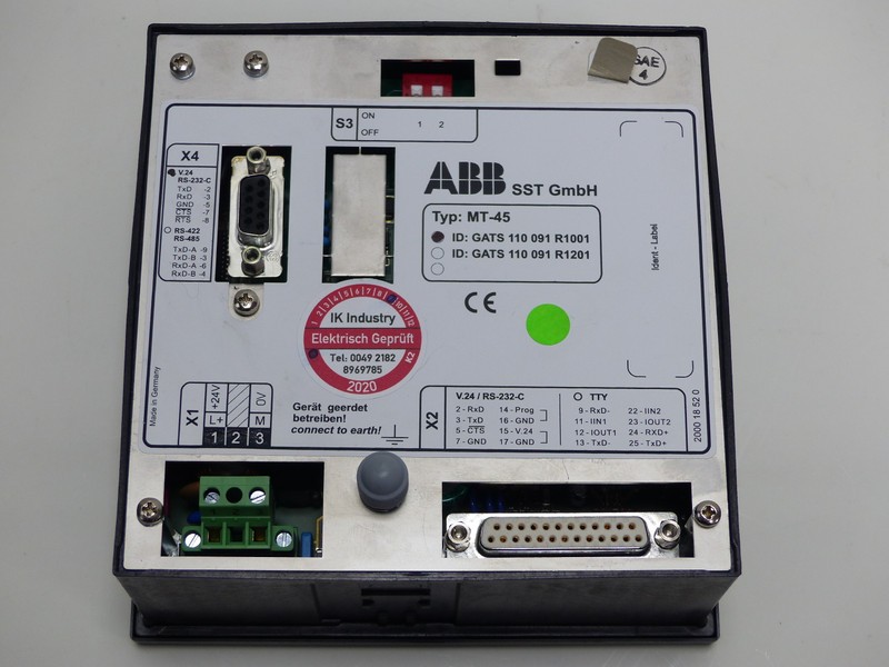 Control panel ABB MT-45 ID: GATS 110 091 R1001 MT-45-RS-232 F TESTED UNBENUTZT UNUSED photo on Industry-Pilot