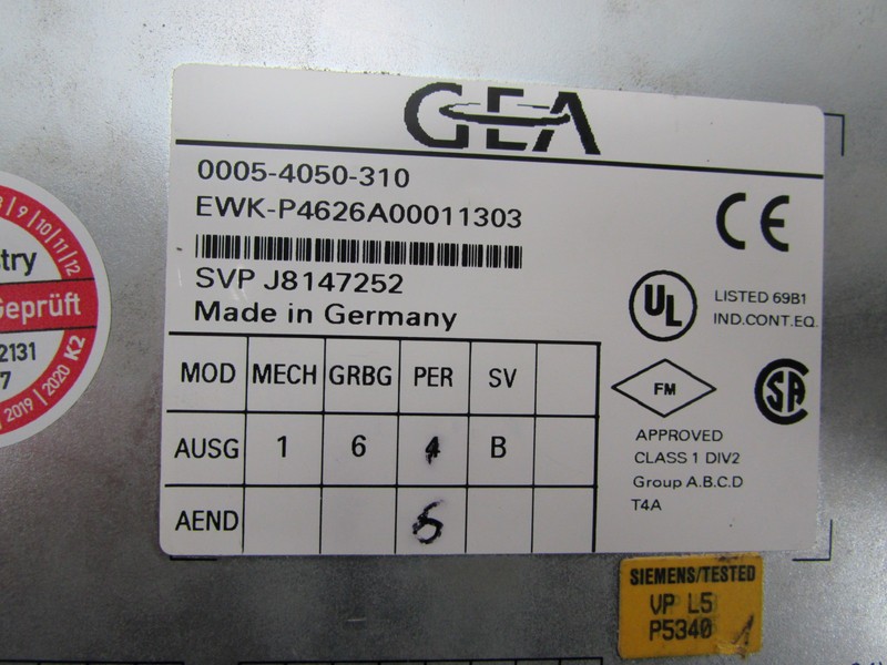 Control panel Siemens GEA  C7-626 0005-4050-310 6ES7 626-1AG00-0AE3 Top Zustand TESTED photo on Industry-Pilot