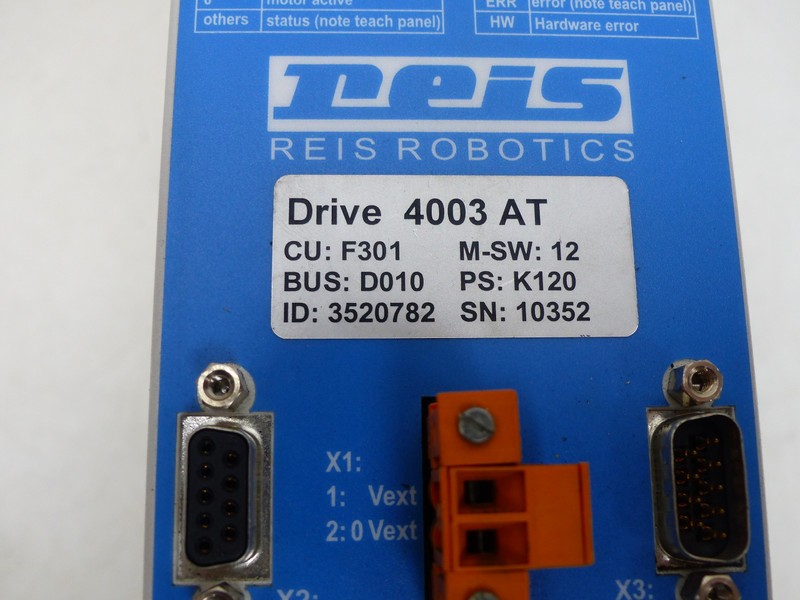 محول-التردد Reis Servo Drive 4003 AT Id: 3520782 Top Zustand الصورة على Industry-Pilot