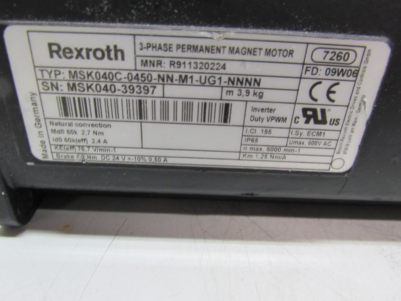 Servo motor Rexroth Servomotor MSK040C-0450-NN-M1-UG1-NNNN max 6000 NEUWERTIG photo on Industry-Pilot