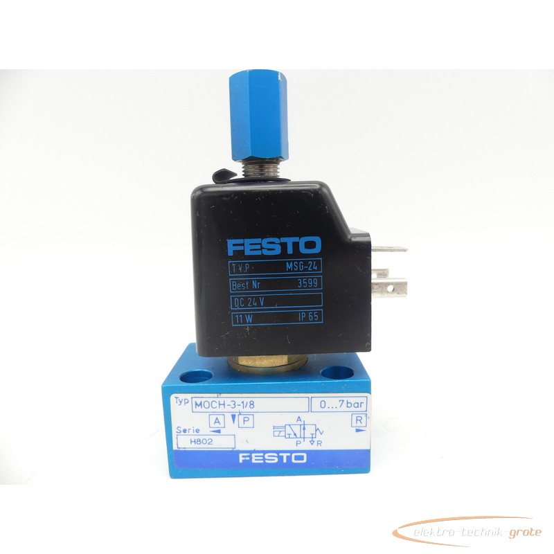 Festo MOCH-3-1/8 Magnetventil H802 MSG-24 Magnetspule 3599 