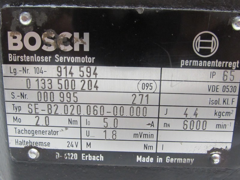  Bosch SE-B2.020.060-00.000 Servomotor NEUWERTIG الصورة على Industry-Pilot