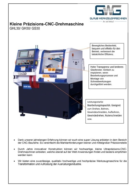 CNC Turning Machine KEMT GHL30/GH/GS photo on Industry-Pilot