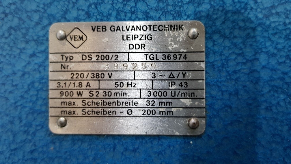 Double Wheel Grinding Machine - vertic. VEB Leipzig DS 200/2 photo on Industry-Pilot